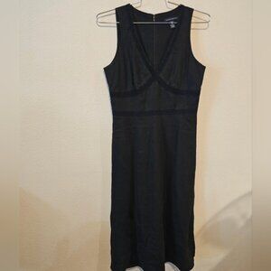 Size 8 Vintage Banana Republic Black Linen Dress